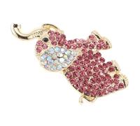 Unique Elephant Decoration Crystal Rhinestone Brooch Wild Animal Lapel Pin Fashion Accessory Coat Pins for Men