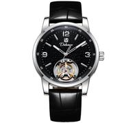 Unique Enamel Technology Automatic Mechanical Watch Trend Men's Wristwatch | hollow skeleton tourbillon, Genuine leather strap, Luminous hands, Waterproof