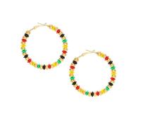 Unique ethnic drop earrings accessories for fashion lovers who love beach vibe and colorful jewels