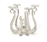 Unique Extra Large Octopus Candle Holder | Silver Metal Octopus Candelabra | Octopus Candlestick 4 Pillar Candle Holder