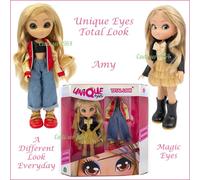 Unique Eyes Doll Total Look Amy with Magic Eyes and 2 outfits Blonde Fashion NEW