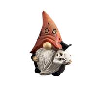 Unique Faceless Older Statue Desktop Ornament Zen Sculpture for Perfect Meditation Figurine for Creative Room Design (Orange, 20 cm)