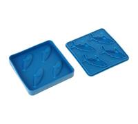 Unique Fish Shape Ice Mold Ice Tray Food Grade Silicone Maker Mold for Whiskeys Drinkers and Bartenders Enduring for Whiskeys Cocktails Maker Small Trays Freezers