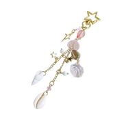 Unique Fish Shell Windchime Chain With Beads Colorful Beaded Phone Charm Jewelry For Fashionable Earphone Case Theme Jewelry Gift