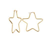 Unique Five Point Star Earrings Stylish Gold Or Steel Star Earrings For Music Festivals And Gatherings Fashion