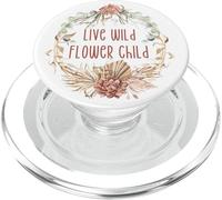 Unique Floral Boho Decor For Hippie Mom Women Flower Child PopSockets PopGrip for MagSafe