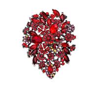 Unique Flower Badge Brooch Pin Beautiful Alloy Texture Brooch Pin Fashion Accessories Suitable for Clothing Bag Decoration Vintage Crystal, m, As described
