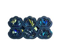 Unique Flower Mold Rainbow Lights Silicone with Hole Flower Keychain Pendant Epoxy Casting Silicone Earring Pendant Molds Jewelry Findings Rainbow Lights Effect Flexible