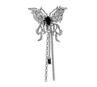 Unique Flowing Fringe Butterfly Pin Stylish Metal Brooch For Dresses Coats Scarves Decoration Fashion Lovers Trendy Alloy Accessories