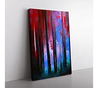 Unique Forest No.6 Abstract Canvas Print for Living Room Bedroom Home Office Décor, Wall Art Picture Ready to Hang, 76x50 cm (30x20 Inch) CAN3020-V1022-CK-4859