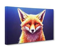 Unique Fox Canvas Print | Gallery Wrapped 30mm Frame Wall Art | 30x20 inches | Ready to Hang | Contemporary Animals Picture | Living Room Bedroom Lounge Office