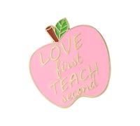 Unique Fruit Pin for Teacher Appreciation Zinc Alloy Brooch Lightweight Thank You Teacher Pin Teachers Gifts Fruit Badge Education Themed Brooch