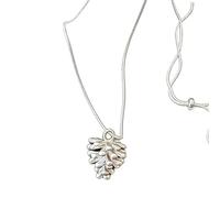 Unique Geometric Silver Pine Cone Pendant Necklace for Her Elegant Personalize Fashion Statement Jewelry Styles Women ' s Necklace