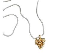 Unique Geometric Silver Pine Cone Pendant Necklace for Her Elegant Personalize Fashion Statement Jewelry Styles Women ' s Necklace