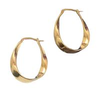 Unique Geometric Twist Design Elegant Silver Color Mobius Strip Hoop Earrings for Women Portable Casual Wear