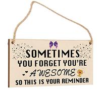 Unique Gifts for Her Thank You Gifts Birthday Gifts for Women You Are Awesome Wooden Friendship Plaque Gift for Women Best Friends Sentimental Inspirational 8" x 4" Keepsake Sign