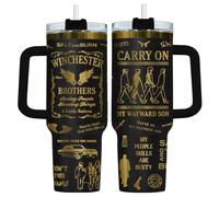 Unique Gifts for TV Show Lovers, Engraved Brothers Show Tumbler with Handle and Straw, 40oz Stainless Steel Natural Movie Mug, Brothers TV Show Gifts for Men Women Friend