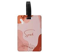 Unique Gifts House Ltd Personalised Passport Cover Abstract Flowers | Travel Wallet Case | Custom Luggage Tags, Design 5, Only Tag