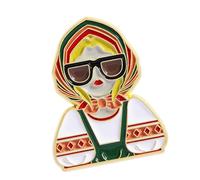 Unique Girl Head Brooch Collected Enameled Pin Lapel Badge Metal Craftsmanship Accessory for Daily Wear Unique History Enthusiasts