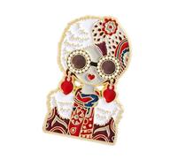 Unique Girl Head Brooch Collected Enameled Pin Lapel Badge Metal Craftsmanship Accessory for Daily Wear Unique History Enthusiasts