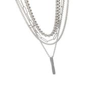 Unique Gold and Silver Plated Twisted Rod Pendant Necklace Portable and Comfortable for All Day Wear Permanent Metal Necklace