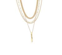 Unique Gold and Silver Plated Twisted Rod Pendant Necklace Portable and Comfortable for All Day Wear Permanent Metal Necklace