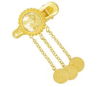 Unique Gold Hair Clip With Coin Tassels For Fashionable Youth Women Styles Duckbill Clip For Ethnic Costume