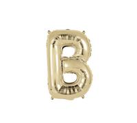 Unique Gold Letter B Shaped Foil Balloon 14"