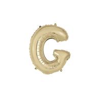 Unique Gold Letter G Shaped Foil Balloon 14"