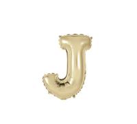 Unique Gold Letter J Shaped Foil Balloon 14"