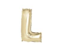 Unique Gold Letter L Shaped Foil Balloon 14"