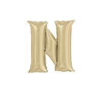 Unique Gold Letter N Shaped Foil Balloon 14"