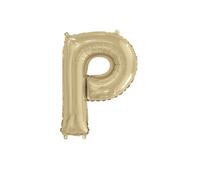 Unique Gold Letter P Shaped Foil Balloon 14"