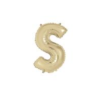 Unique Party 77959 - Foil Letter Balloon - 35 cm - Letter S Balloon - Gold