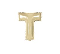 Unique Gold Letter T Shaped Foil Balloon 14"