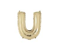 Unique Gold Letter U Shaped Foil Balloon 14"