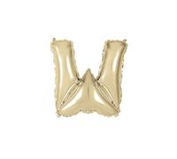 Unique Gold Letter W Shaped Foil Balloon 14"