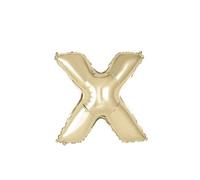 Unique Gold Letter X Shaped Foil Balloon 14"