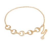 Unique Gold Sun/Moon Pendant Body Chain Adjustable Waist Chain Fashion Waistband Accessory For Nightclubs And Parties Eye Catching Sun/Moon Layers
