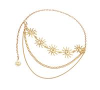 Unique Gold Sun/Moon Pendant Body Chain Adjustable Waist Chain Fashion Waistband Accessory For Nightclubs And Parties Personality Charm Accessory