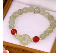 Unique Gradient Design Hetian Jade Bead Bracelets, Elegant Hand Chains for Women, by Modern Korean Trends (A)