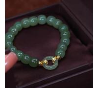 Unique Gradient Design Hetian Jade Bead Bracelets, Elegant Hand Chains for Women, by Modern Korean Trends (C)