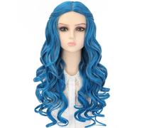 Unique Hair Color Curly Hairpiece Straight Hair Full Head For Halloween Wear Show Small Face East To Adjust