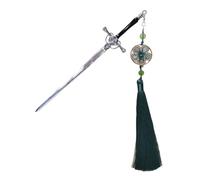 Unique Hairpin Swords Shape Headpiece Tassels Hairgrip Alloy Texture Hair Styling Accessory Hair Jewelry for Any Occasion Book Accessories