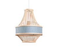 Unique Hand-Woven Rattan Chaner with E27 Light Source and Bamboo Art Lamp Shade for Home Decor