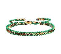 Unique Handmade Adjustable Good Luck Red String Braided Bracelet Girls Ladies Men's Rose Jewelry Set (GN2, One Size)