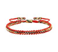 Unique Handmade Adjustable Good Luck Red String Braided Bracelet Girls Ladies Men's Rose Jewelry Set (RD2, One Size)