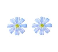 Unique Handmade Bohemian Large Daisy Flower Stud Earrings Fabric floral Stud Earrings For Women Statement Wedding Holiday Jewelry Gifts, Zinc, No Gemstone