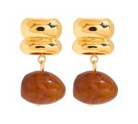 Unique Handmade Resin Dangle Earrings Trendy Mismatched Style Multipurpose Day and Night Ear Stud Jewelry Resin Earrings, フリーサイズ