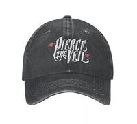 Unique,Hats Suitable for Pierce The Veil Fans, Band Logo Trucker Hats Merch Vintage Distressed Denim Pop Rock Casquette Hat for for Men Women Adjustable